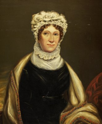 Portrait of Mrs William Clark by British School - print