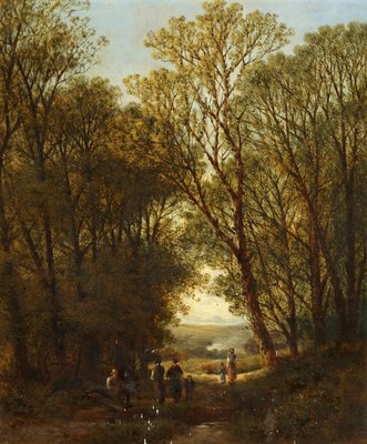 Lane near Enford Wilts by William Pitt - print