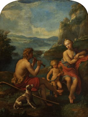 Daphnis and Chloe by Francesco Albani - print