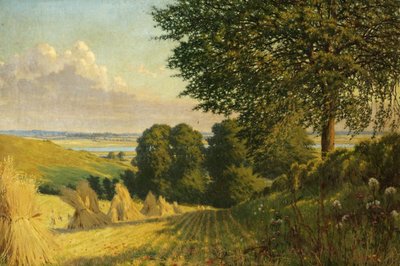 Fine Art Print of Harvest Scene by William Savage Cooper