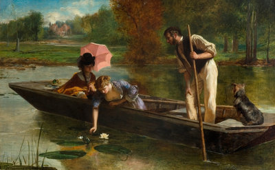 A Pleasant Spot on the Thames, 1863 by Marcus Stone - print
