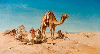 A Halt in the Desert, 1867 by William Luker - print