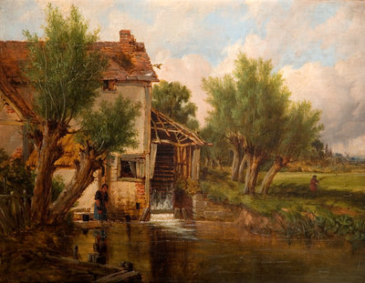 An Old Mill Near Worcester, 1880 by Benjamin Williams Leader - print
