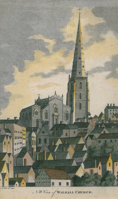 NW View of Walsall Church by Unknown - print