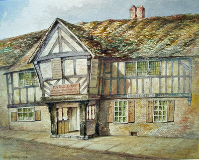 Frontage Of Tudor Shop (Star and Garter Inn, Wolverhampton), 1811 - 1891 by George Wallis - print