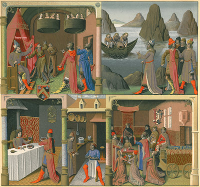 Copy of a page from a 15th century French breviary, 1900 by George Wallis - print