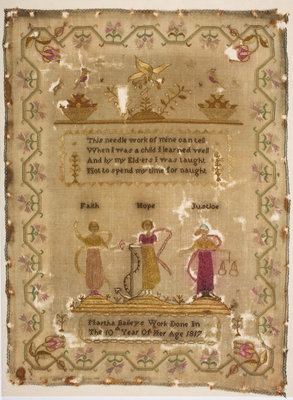Sampler stitched with a poem, Martha Baileys Work Done In The 10th Year Of Her Age, 1817 by Unknown - print