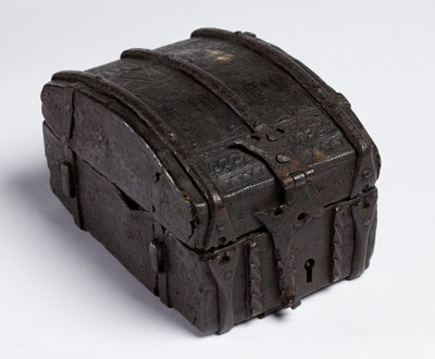 Box covered with tooled leather, 1538 by Unknown - print