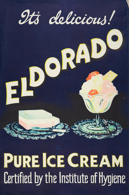 Eldorado Pure Ice Cream poster, printed by Walsall Lithographic Company Limited, 1950s by Unknown - print