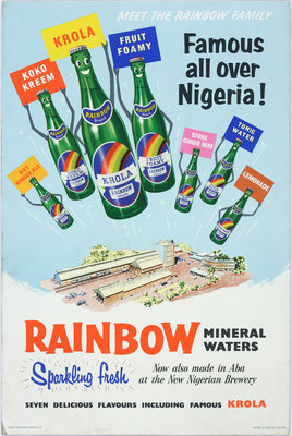 Rainbow Mineral Waters advertisement, printed by Walsall Lithographic Company Limited, 1950s by Unknown - print