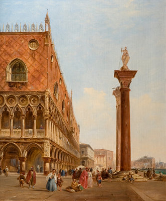 Ducal Palace, Venice, 1840 by David Roberts - print