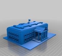 White house 3D models for 3D printing | makexyz.com