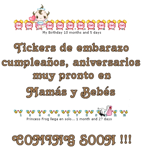 tickers, tickers embarazo, tickers cumpleaños, tickers aniversario, tickers bebe