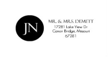 Black and White Monogram (Set) Address Label