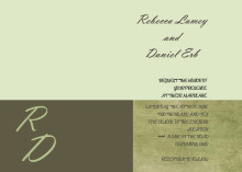 Wedding Invite Rebecca & Daniel