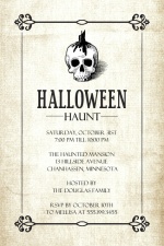 Haunting Skull (Set) Halloween Party Invitation