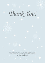 Snowflake Holiday Thank You Card