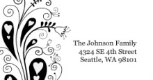 Modern Peacock (Set) Address Label