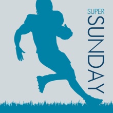 Blue Runningback Football Party Invitation