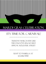 It's Carnival Time Mardi Gras Invite