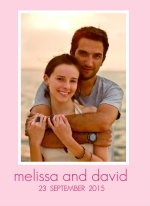 Soft Pink Save the Date Card