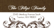 Elegant Textured Brown (Set) Address Label
