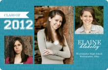 Modern Turquoise Graduation Announcement