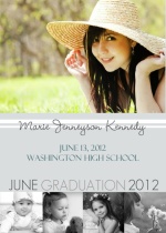 Light Gray Photo Graduation Announcement