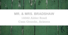 Green Wood Grain Photo (Set) Wedding Address Label