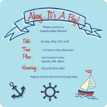 Sailing Boy (Set) Baby Shower Invite