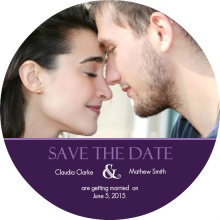 Elegant Purple Floral (Set) Save the Date