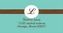 Monogram Address Label