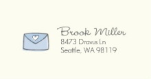 Heart Envelope Address Label