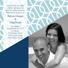 Blue Modern Swirls (Set) Wedding Invite