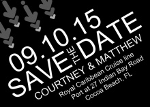 Bold Black and White Arrows Save the Date Card