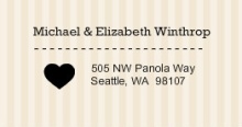 Cream and Black United States Map (Set ) Address Label