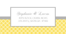 Yellow and Gray Pattern (Set) Address Label