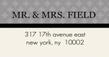 Black White and Gray City Skyline (Set) Address Label