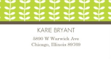 Green Spring Pattern Wedding (Set) Address Label
