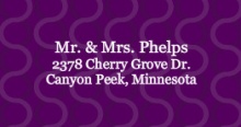Plum and Silver (Set) Wedding Address Label