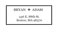 Classic Wedding (Set) Adress Label