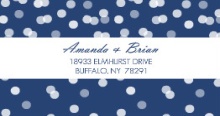 Blue Snowflake (Set) Address Label