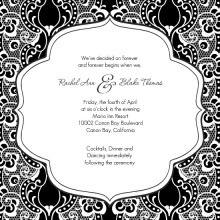 Black and White Lace (Set) Wedding Invite