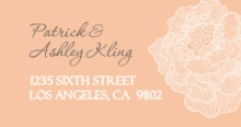 Peach with White Peony (Set) Address Labels