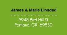 Modern Green Bicycle Themed (Set) Address Label