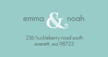 Blue and White Wintry (Set) Address Label