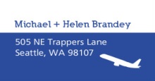 Blue and White Destination Wedding (Set) Address Label