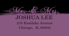 Black and Purple Painted (Set) Address Labels