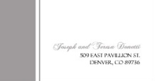 Classic White with Gray Stripe (Set) Address Label