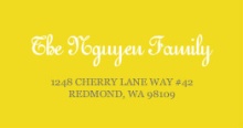 Bright Yellow and White (Set) Address Label